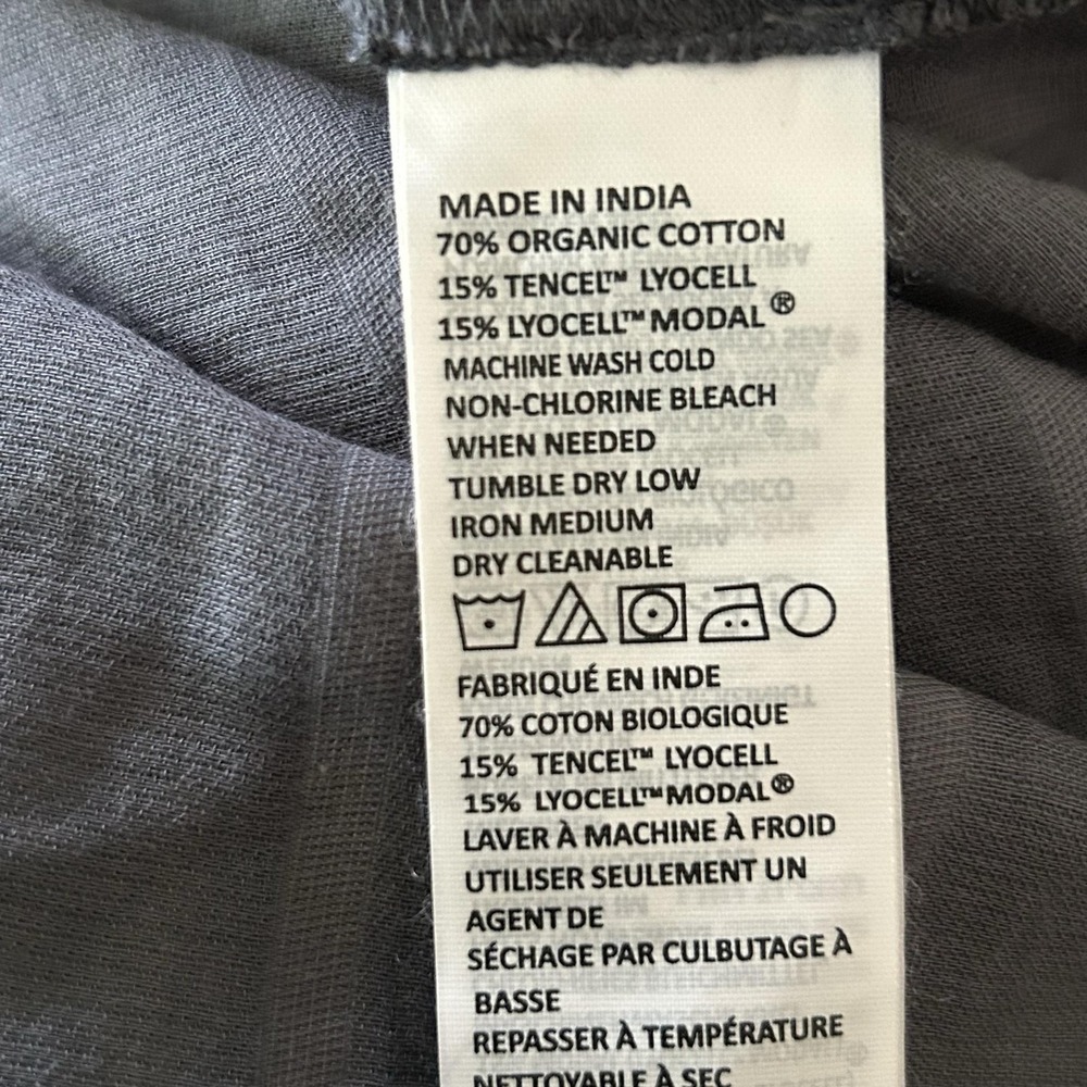 PrAna Blouse Womens XS Gray Pinoit Top Woven Dobby Organic Cotton Short Sleeve - Picture 6 of 11